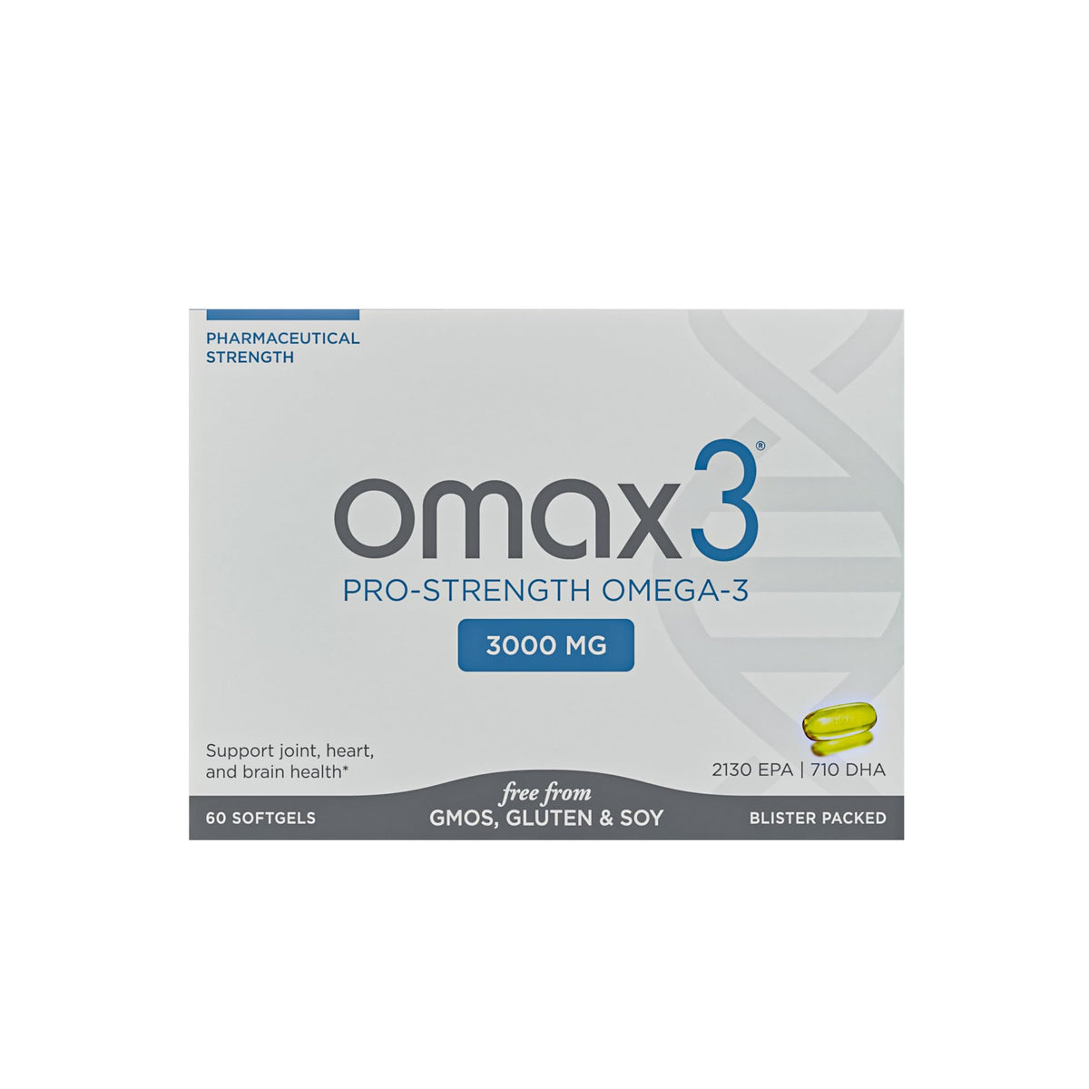 Omax3 Omega-3 front label and bottle
