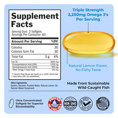 Graphic showing 1200 mg EPA and 900 mg DHA per serving