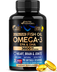 Omega-3 fish oil 3600mg bottle