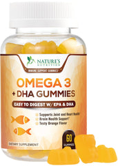Bottle of Omega-3 Fish Oil Gummies with orange flavor