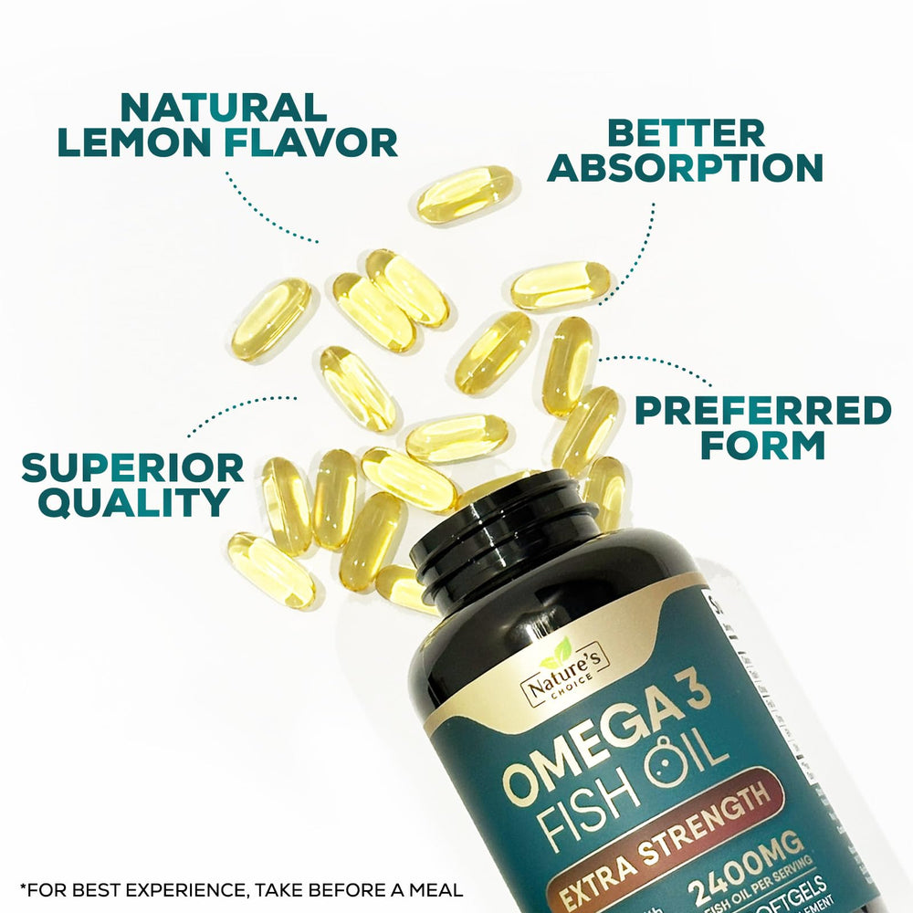Graphic showing heart and brain health benefits of omega-3 fish oil