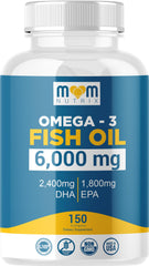 MOM NUTRIX Omega-3 Fish Oil bottle with Maximum EPA & DHA – 150 softgels