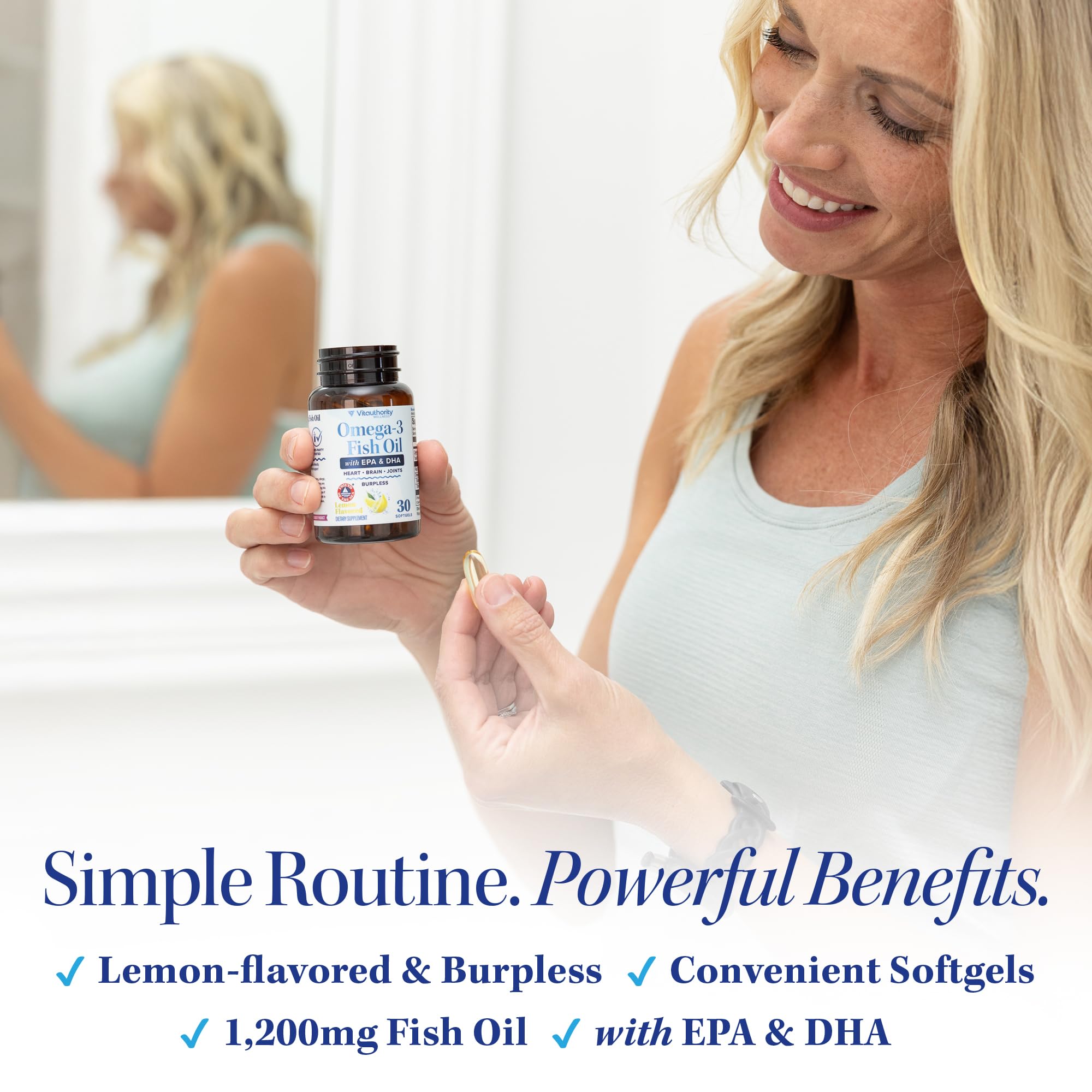 Nutrition panel showing EPA and DHA amounts