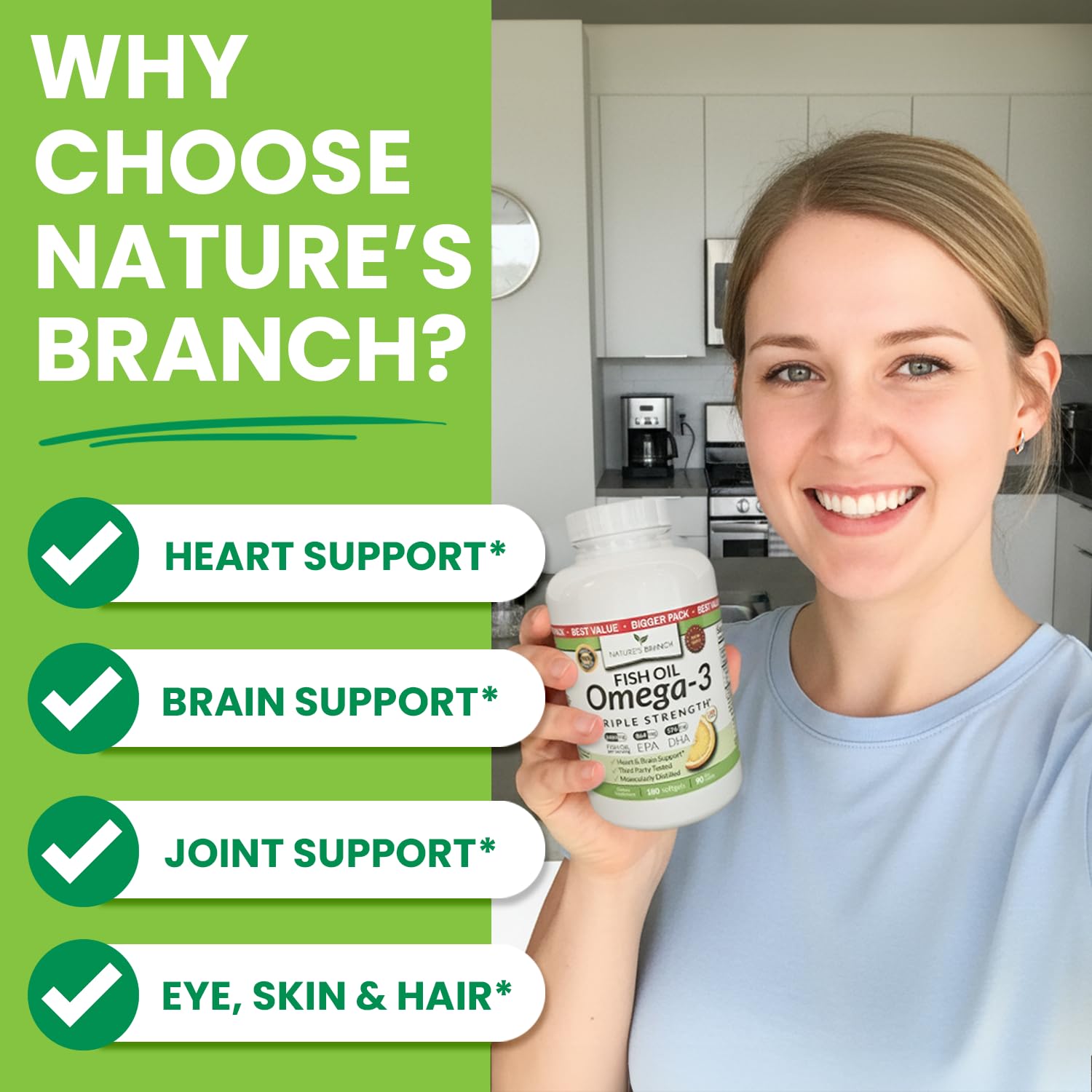 180 lemon-flavored burpless omega-3 softgels