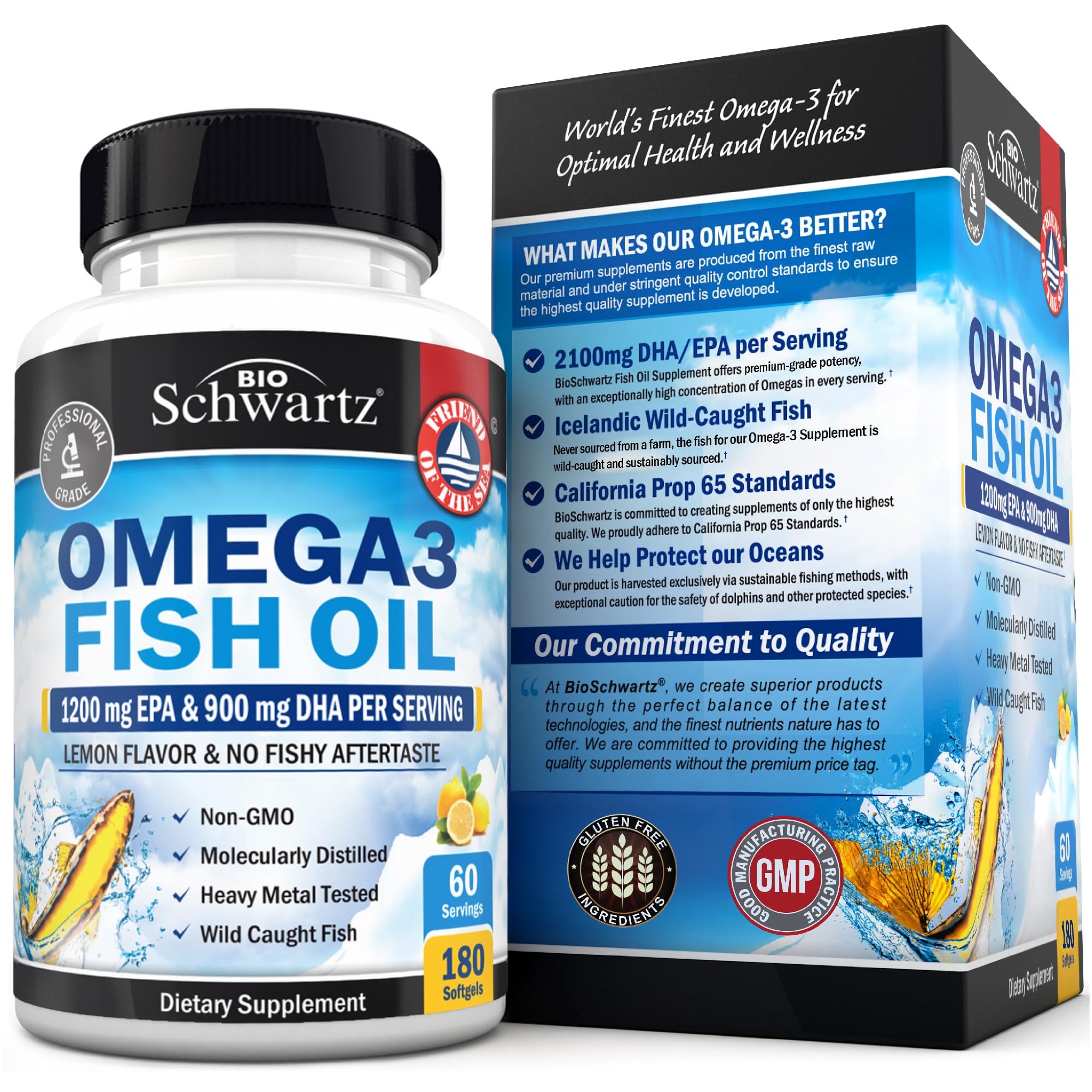 Gluten-free and pescatarian-friendly omega-3 product