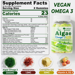 Algae oil DHA and EPA content gummies