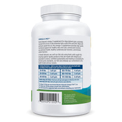 Nutrition label showing 320 mg omega-3 per soft gel