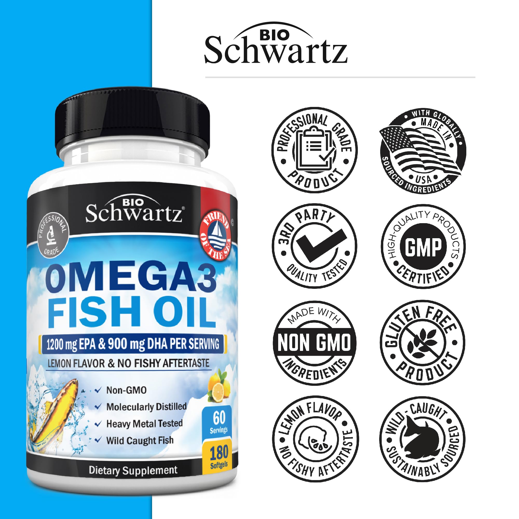 Sustainably sourced wild-caught omega-3 in pristine waters