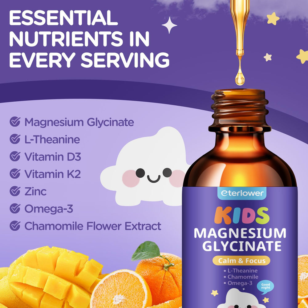 Bottle showing omega-3, vitamin D3, vitamin K2, and zinc for kids