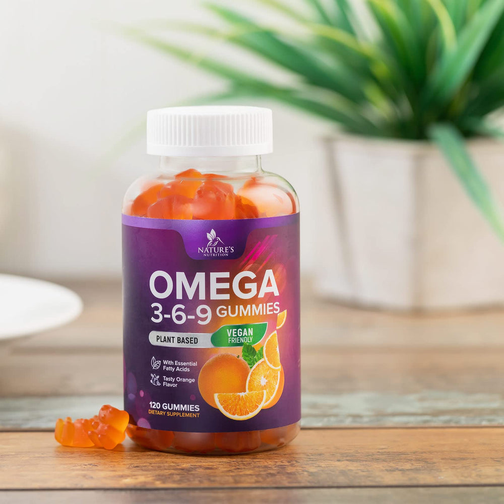 Front of Omega 369 Gummies bottle