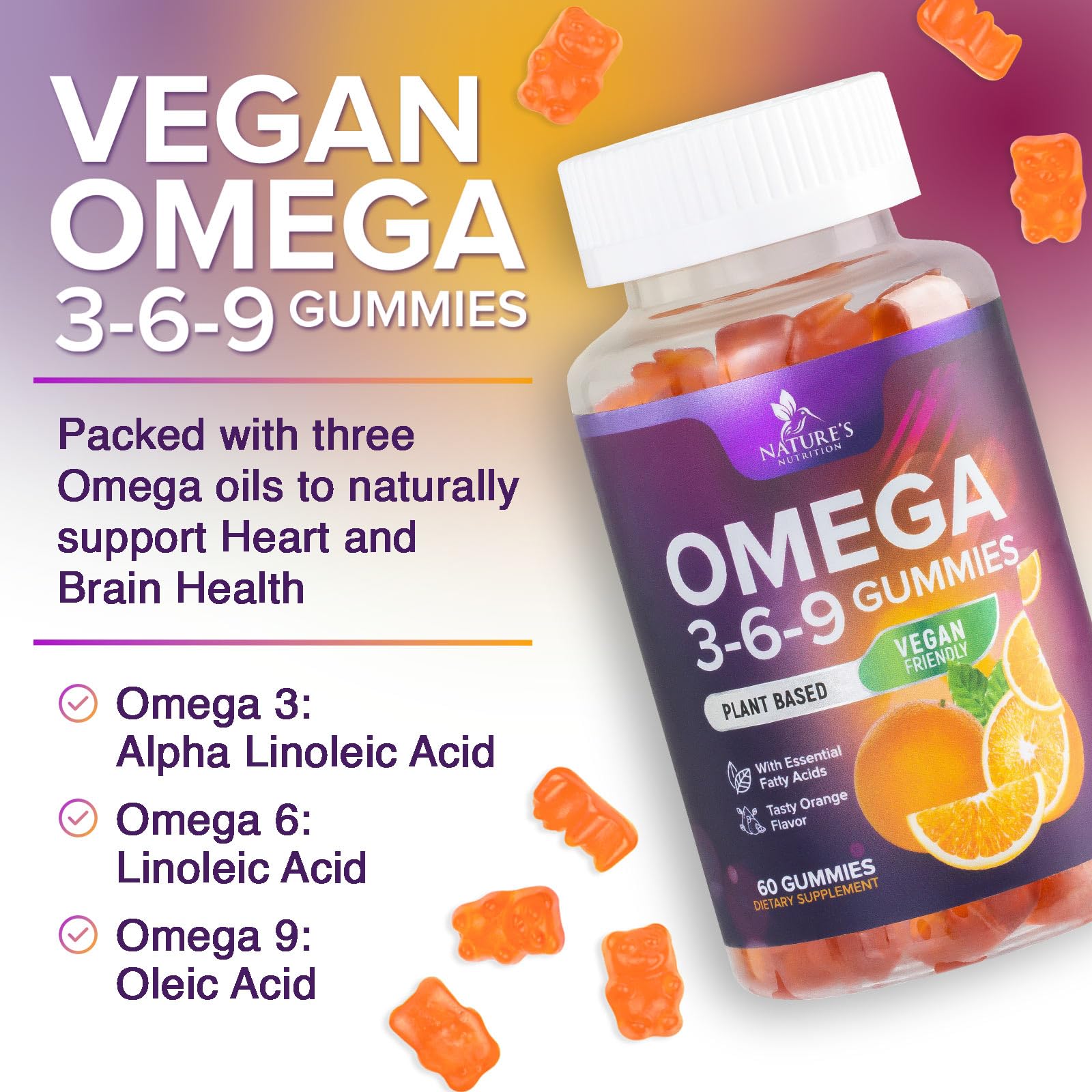 Omega 369 Gummies nutrition facts panel