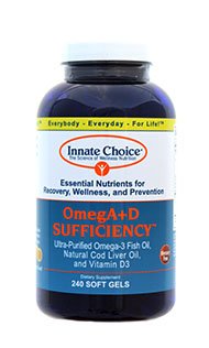 Innate Choice Omega AD Lemon Fish Oil 240 Capsules with Vitamin D3