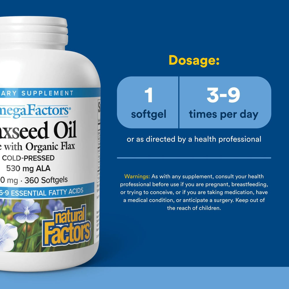 Certified-organic flaxseed source label
