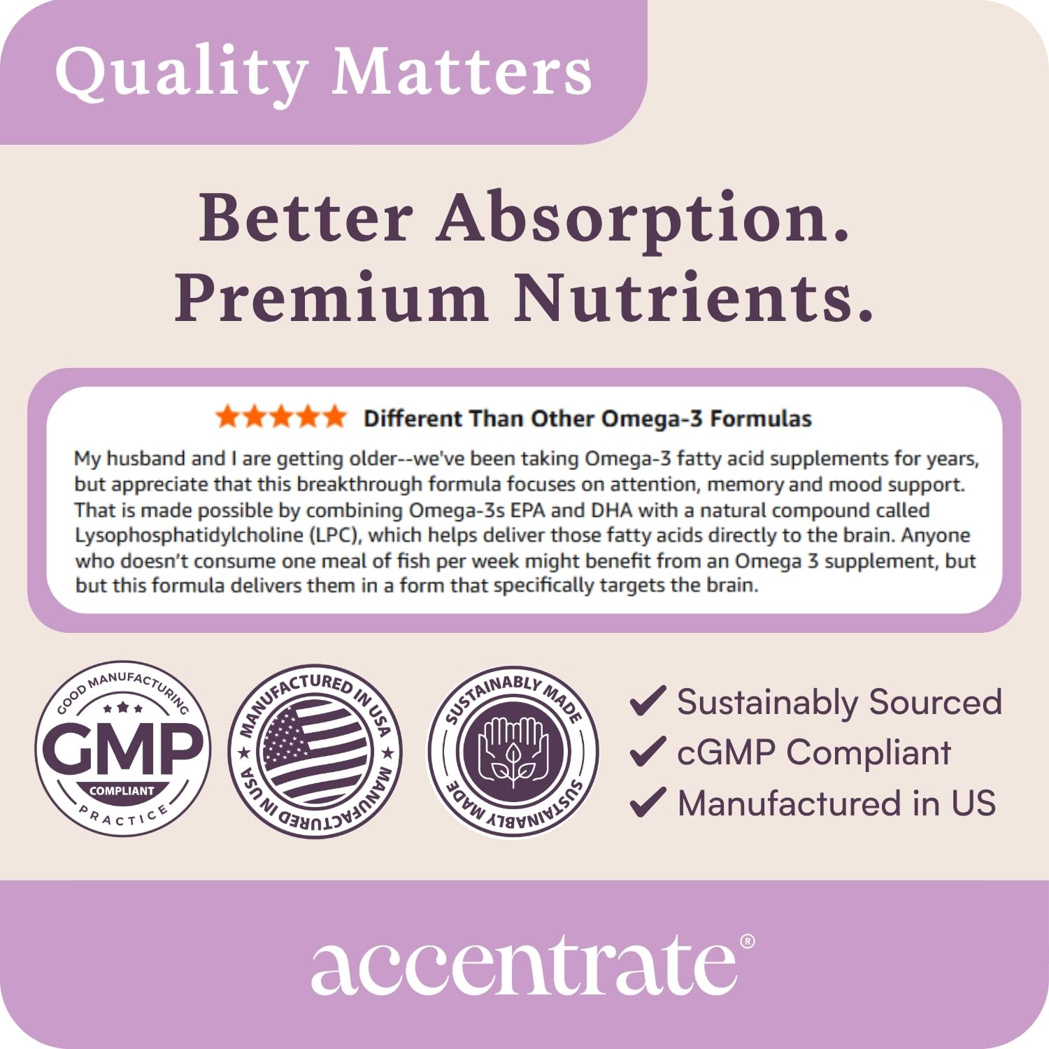 EPA and DHA premium omega-3 lipids detail