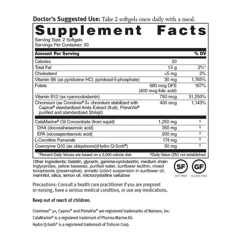 Close-up of CalaMarine omega-3 oil illustration