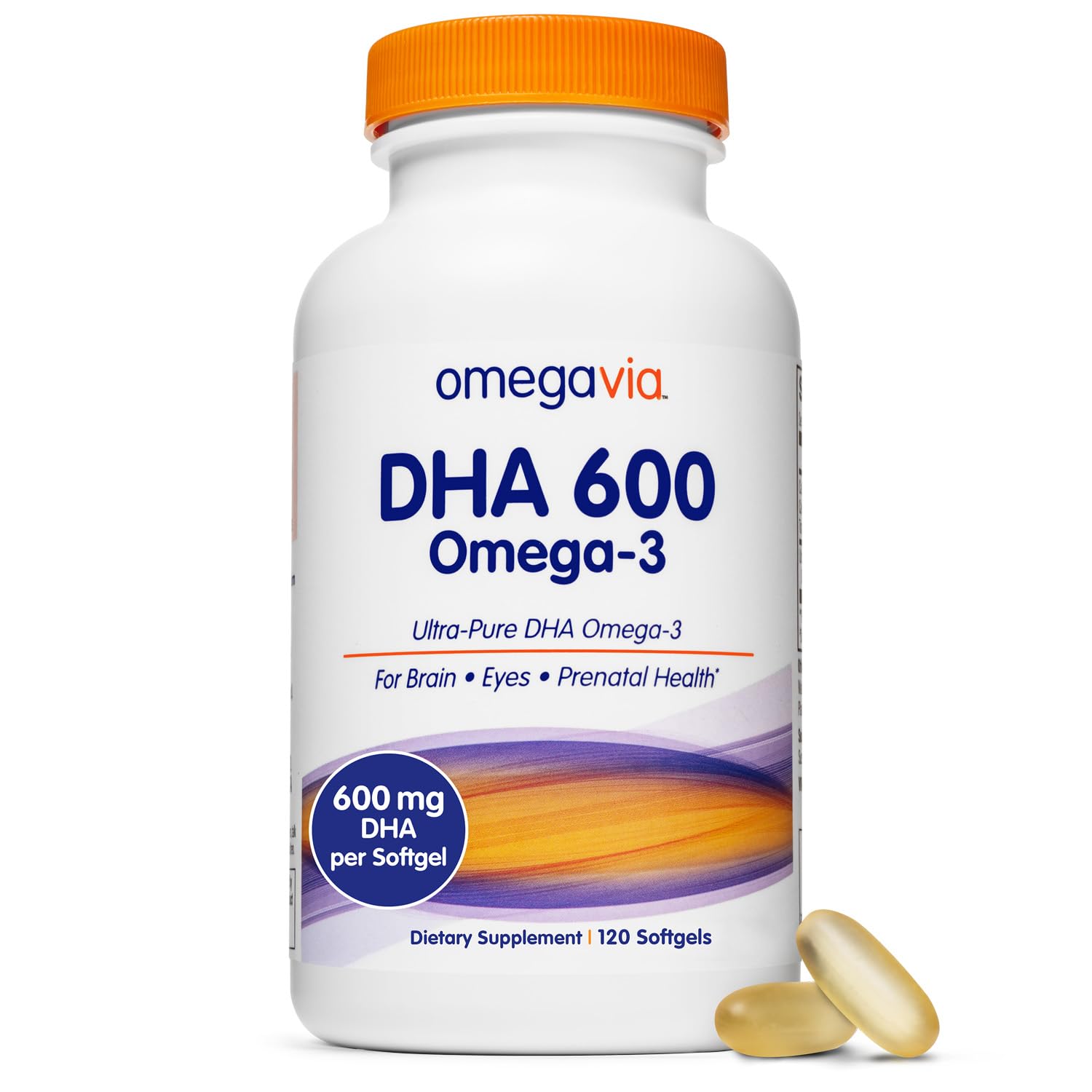 OmegaVia DHA 600 mg bottle
