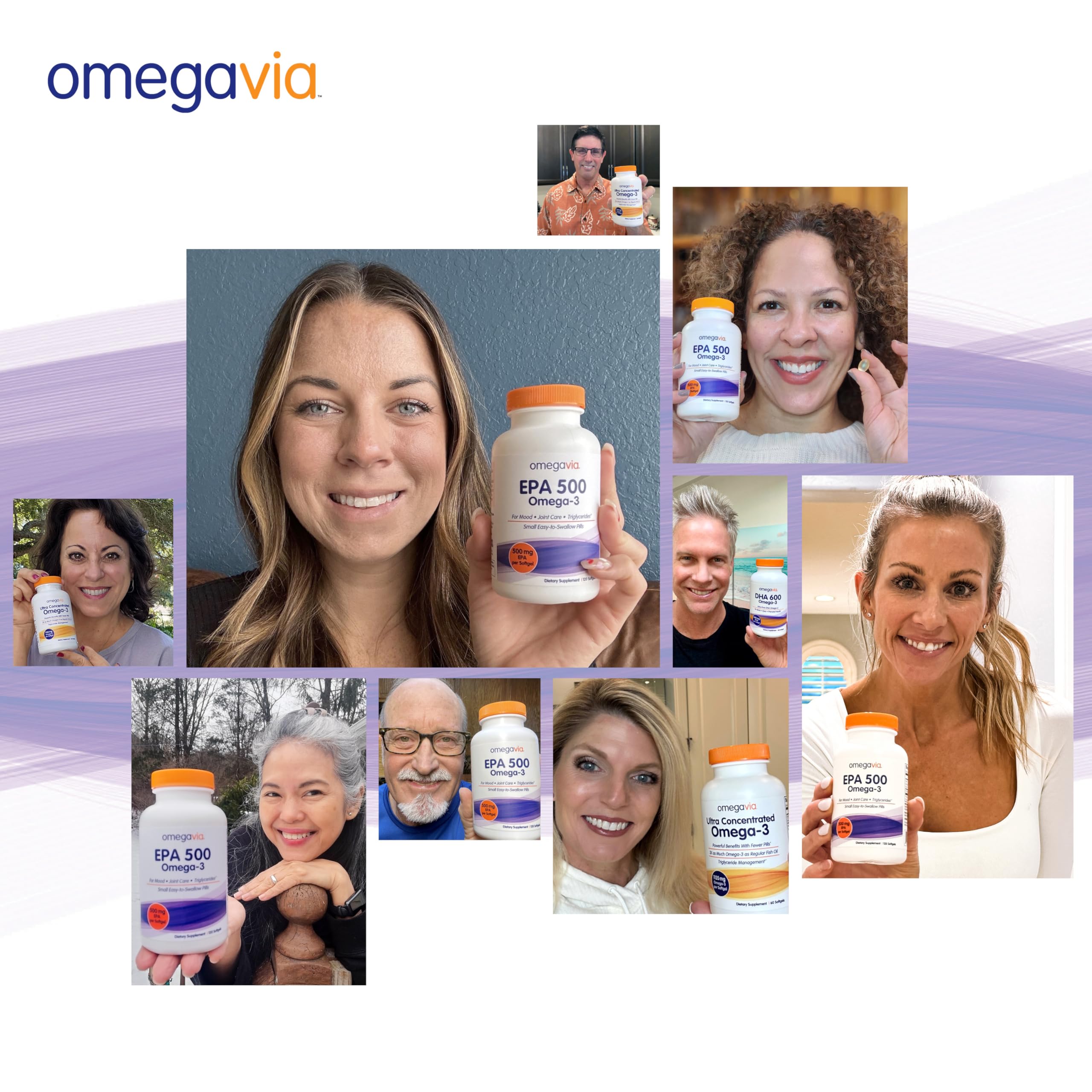 Illustration of joint health and mood benefits from OmegaVia EPA 500