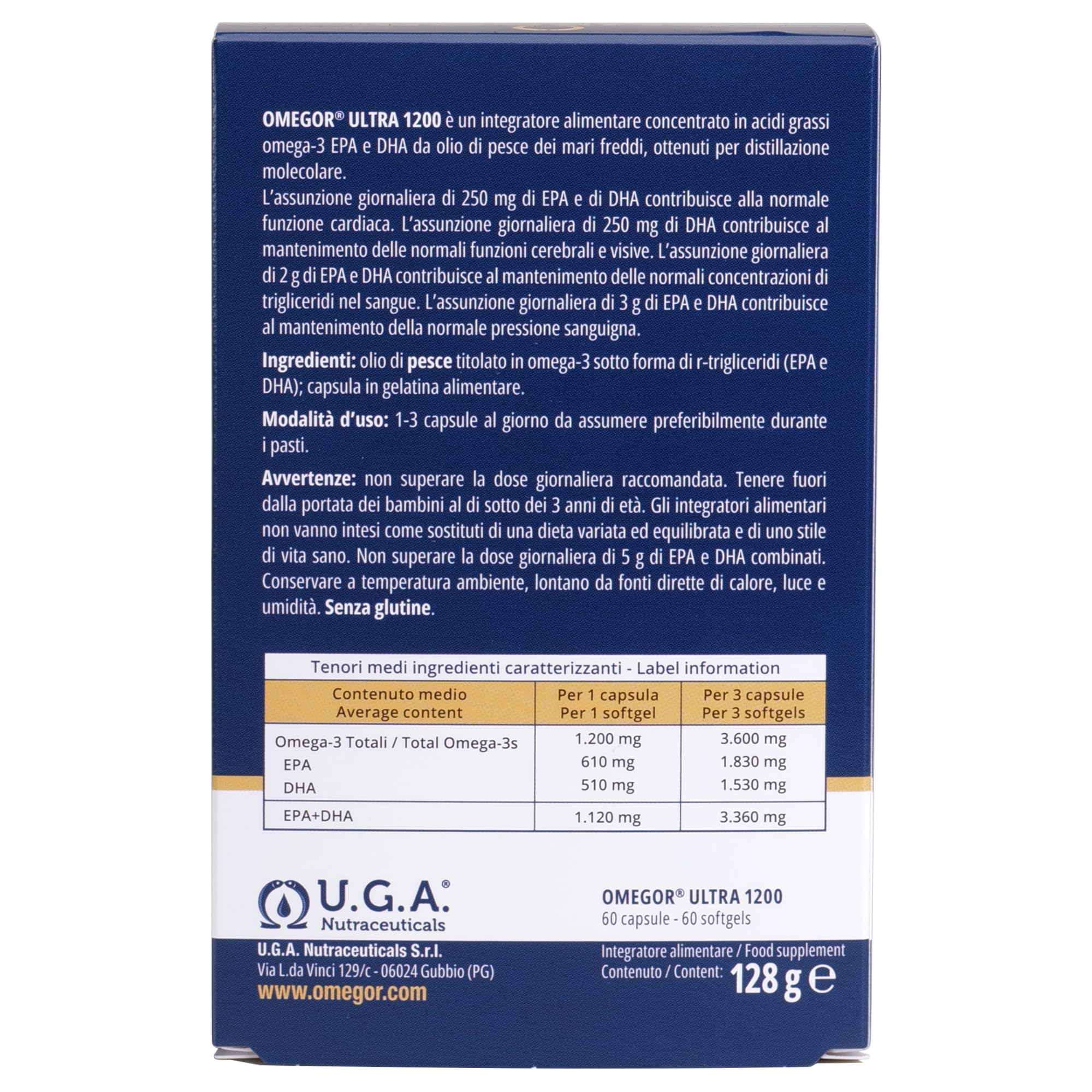 OMEGOR Omega-3 Ultra capsules close-up