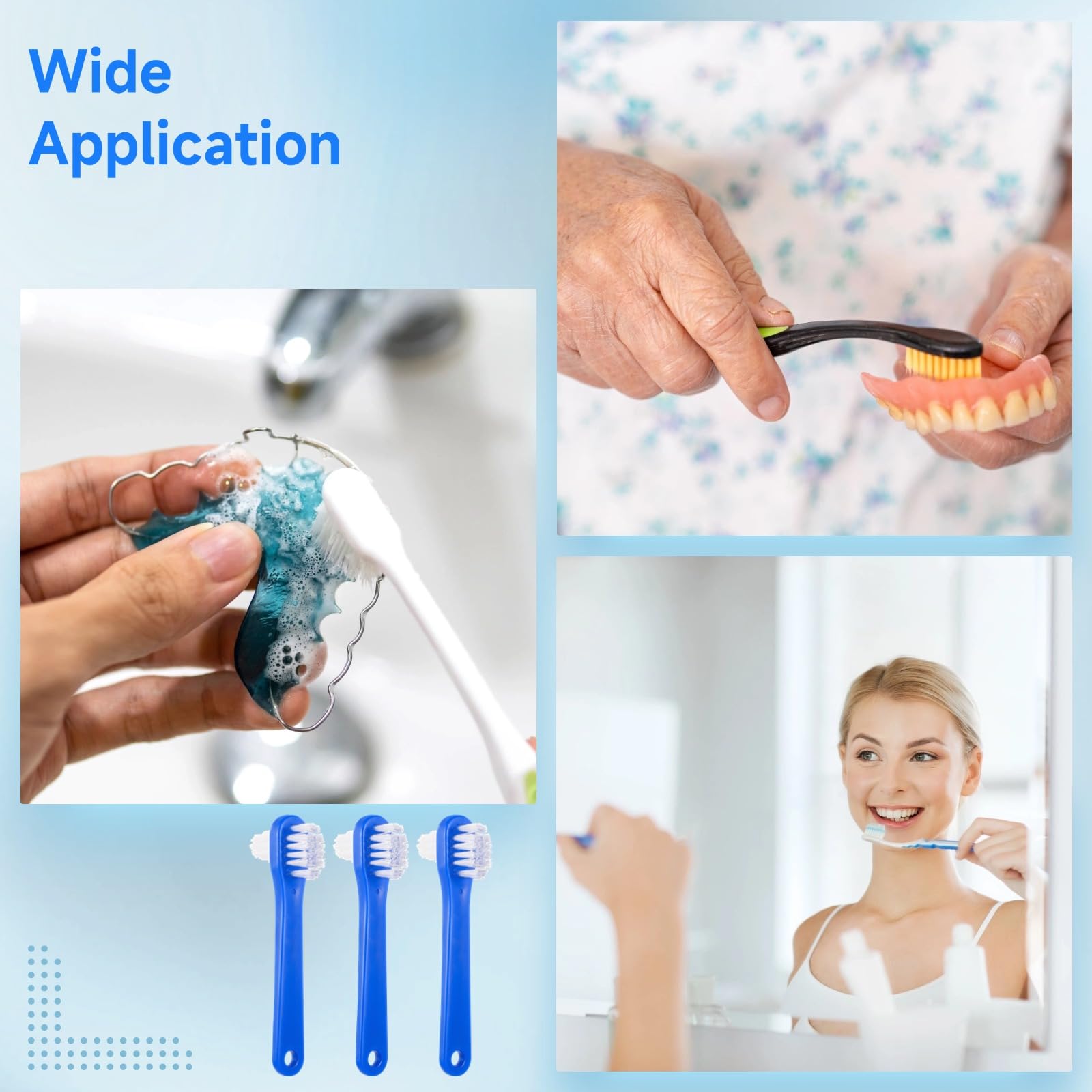 Sturdy plastic handle with dual-bristle head