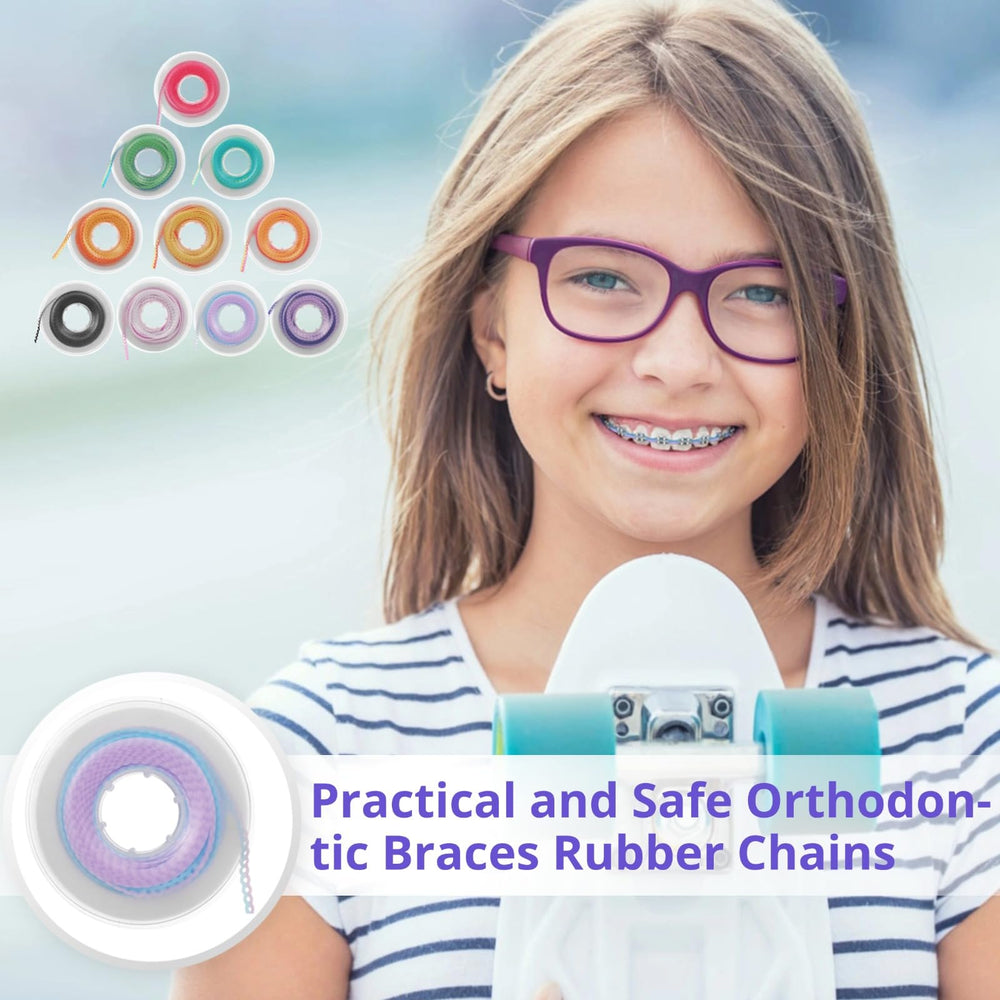 Durable and elastic orthodontic power chains for braces