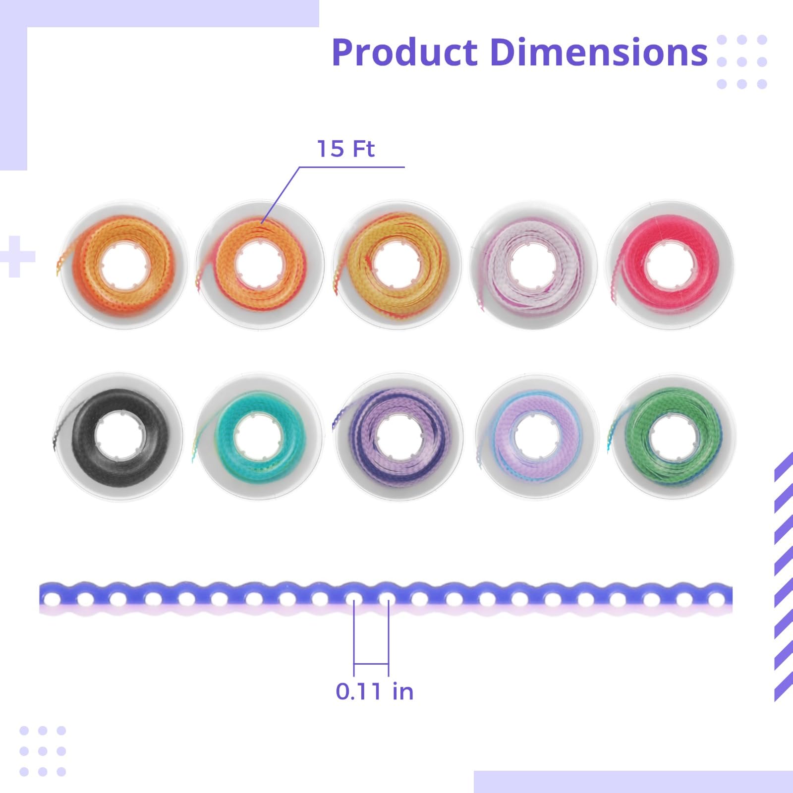 Variety of vibrant colors for OMISTAR orthodontic power chains