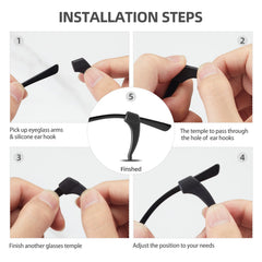 Soft silicone material of eyeglass holder