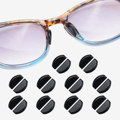 Omnful 2mm black silicone eyeglass nose pads - close-up