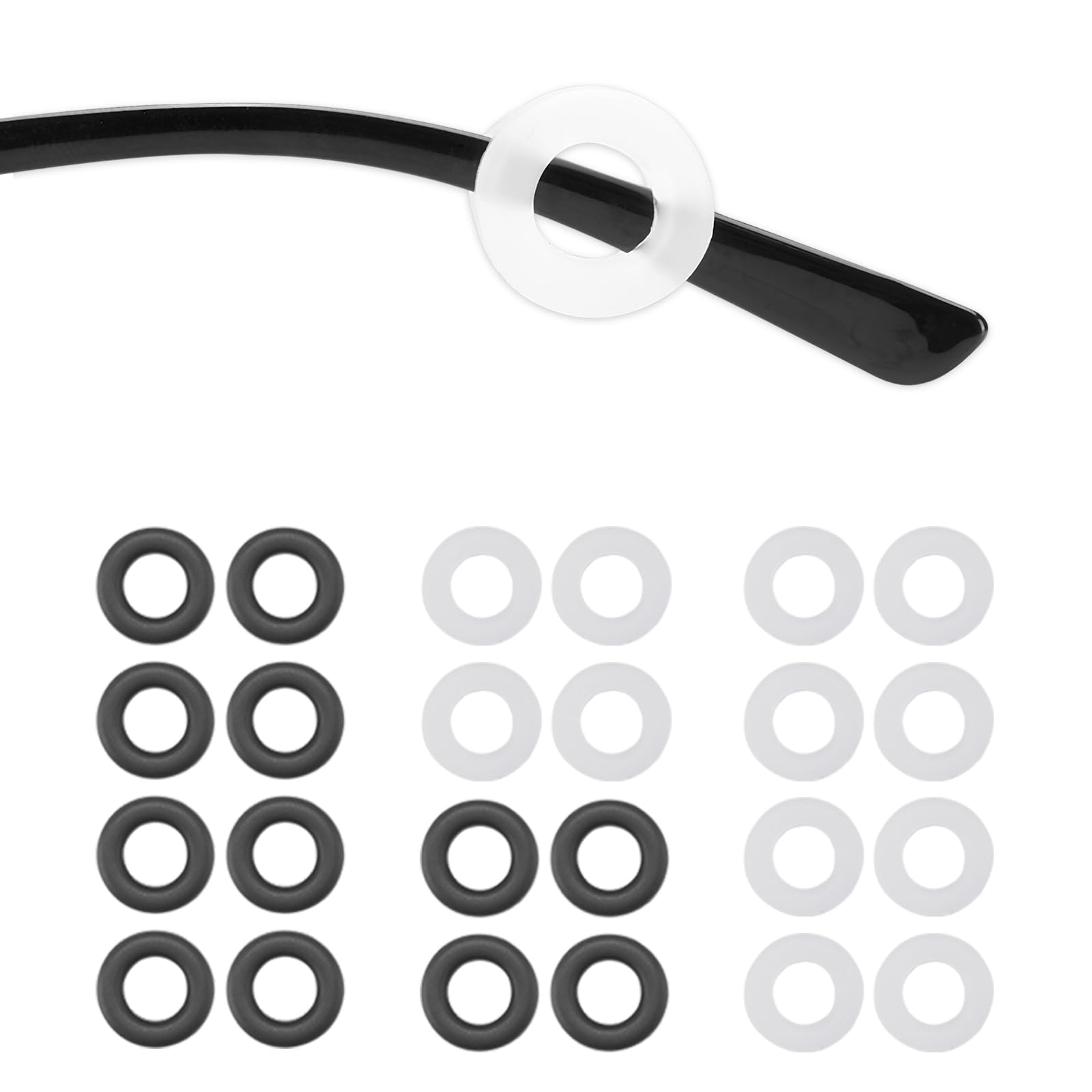 Close-up of Omnful silicone ear cushions with 0.5 inch diameter