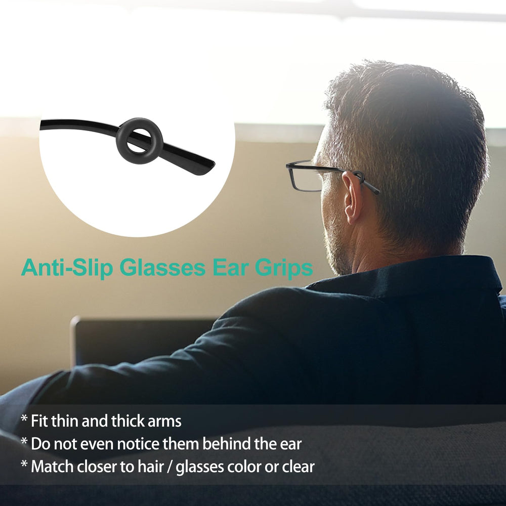 Close-up detail of Omnful silicone eyeglasses ear cushion