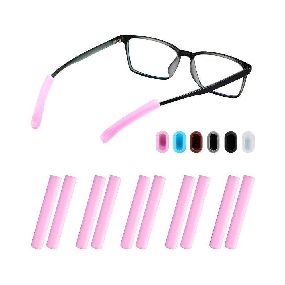 Five pink Omnful glasses ear cushions set
