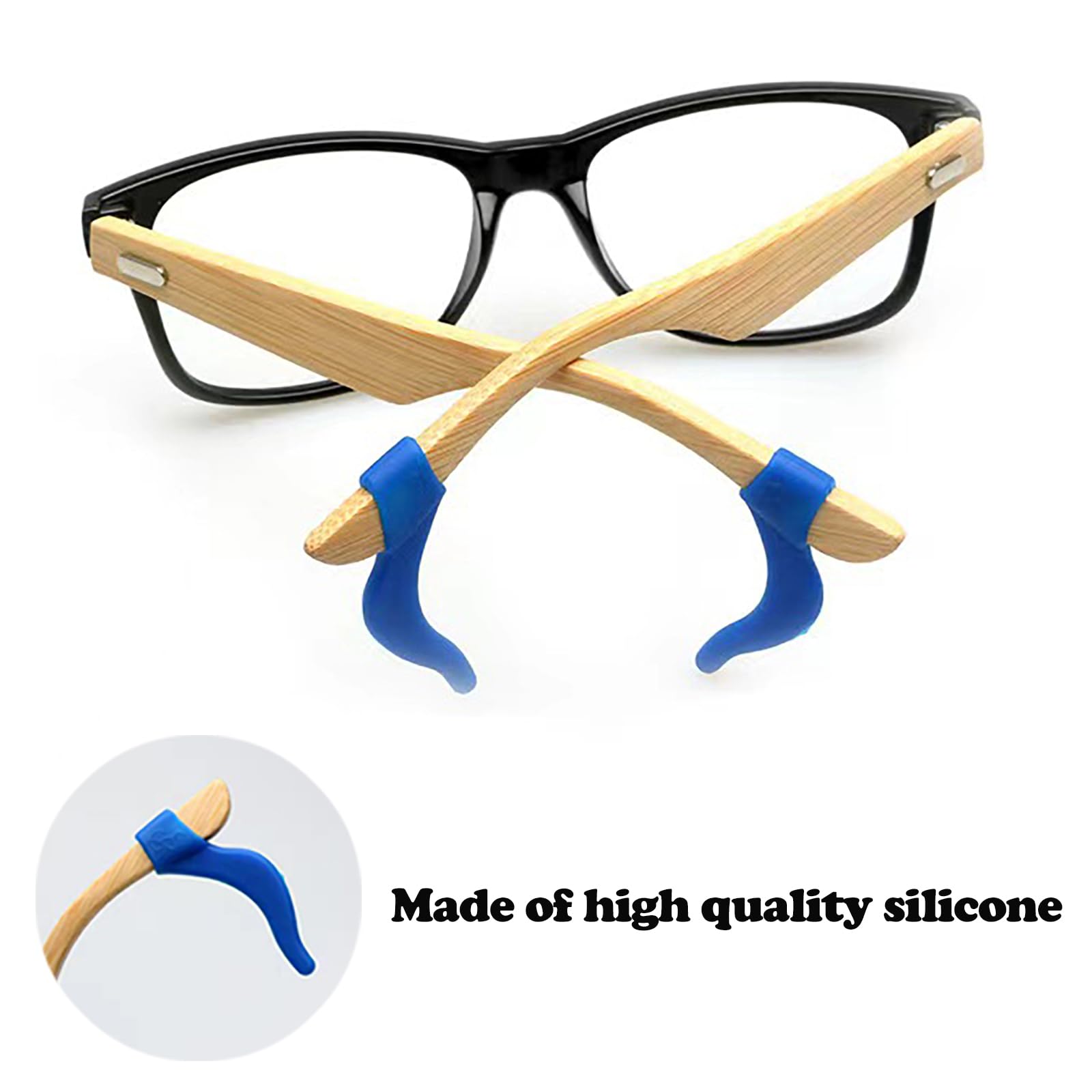 Omnful glasses ear cushions - brown pair close-up