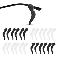 Omnful Glasses Ear Hook 12 Pairs – Black & White silicone eyeglasses holder
