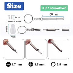 Complete nose pads replacement kit in sturdy box with ten pads and screws