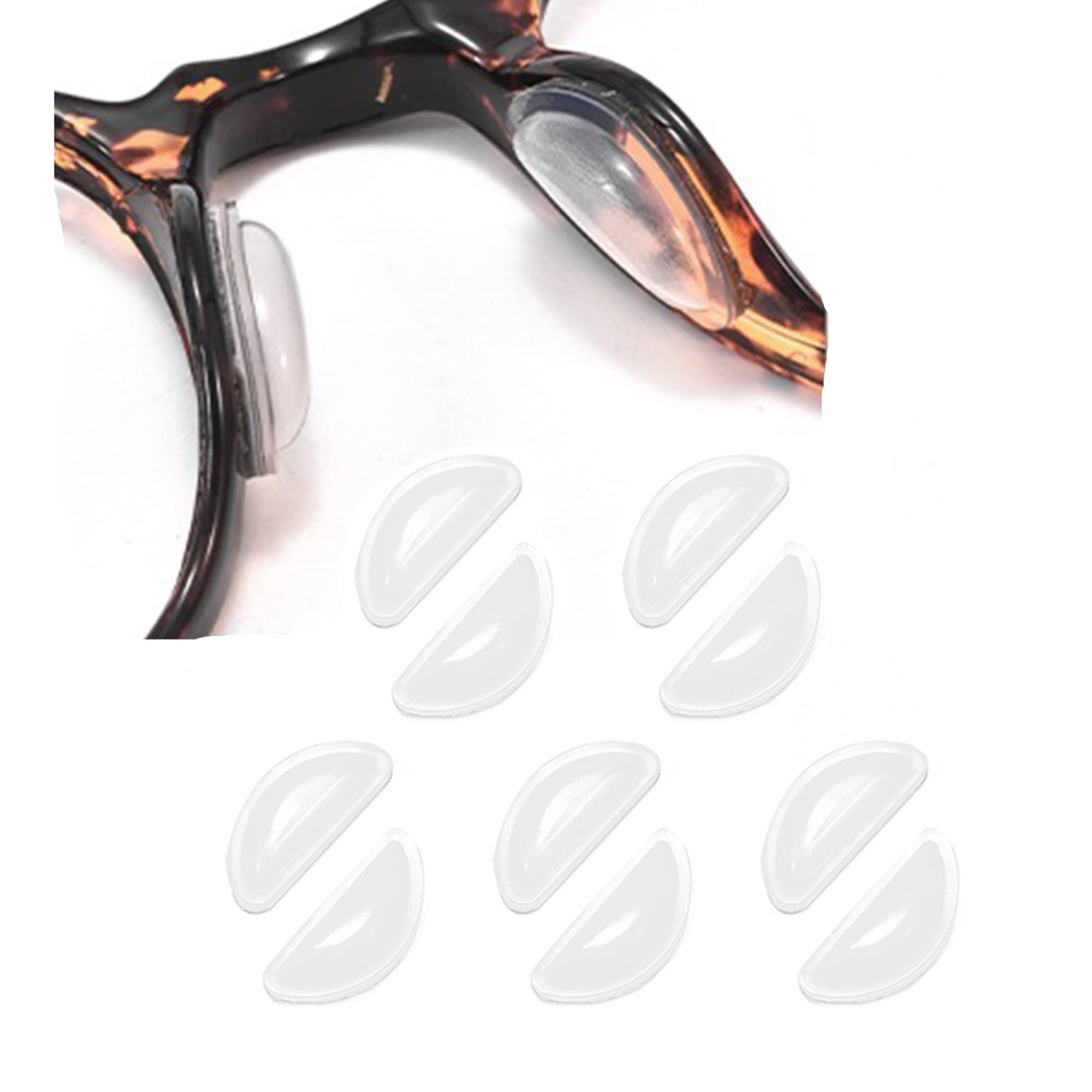 Omnful adhesive eyeglass nose pads with air bag design
