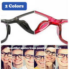 Adhesive application of Omnful nose pads on glasses