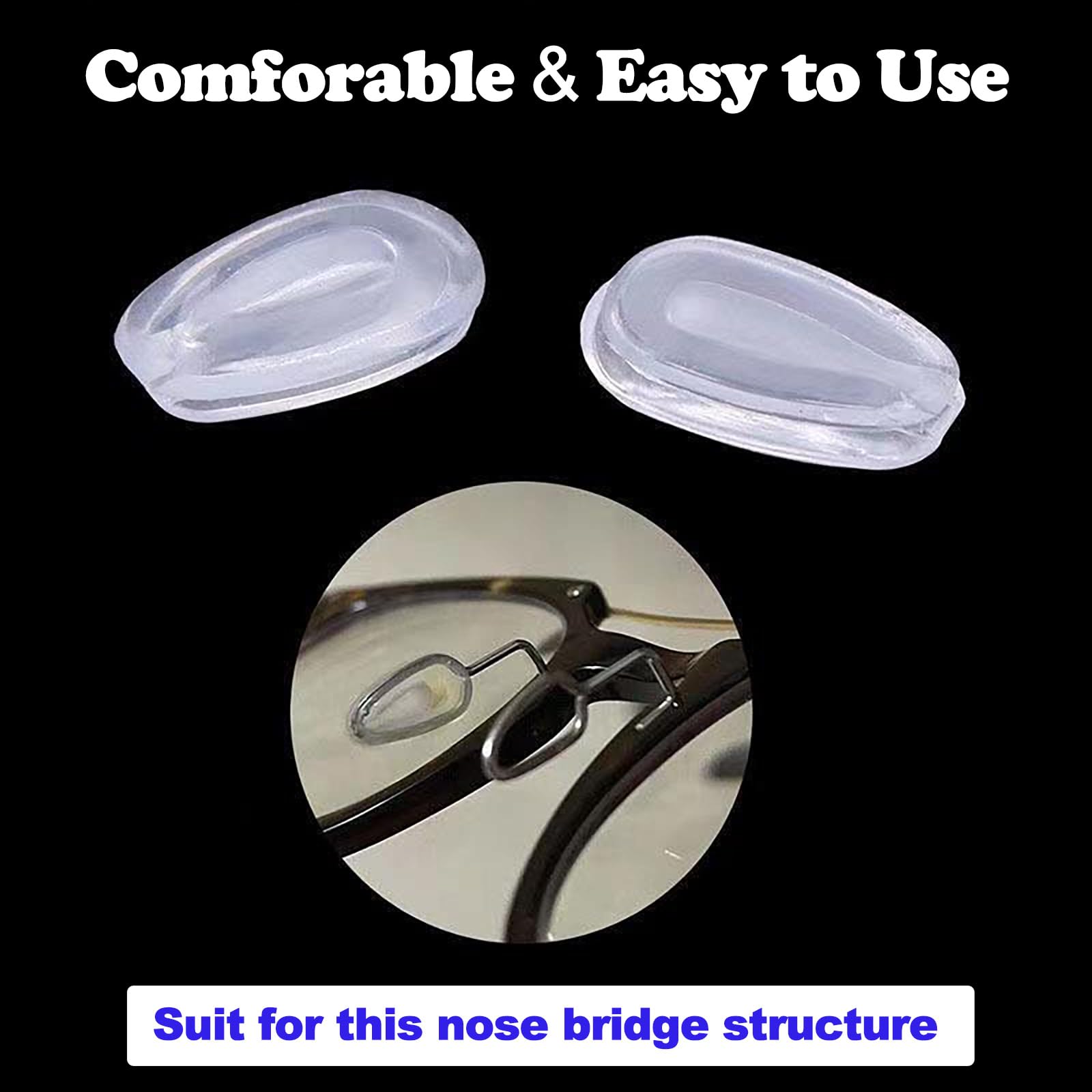Close-up of the airbag center design on the silicone nose pad