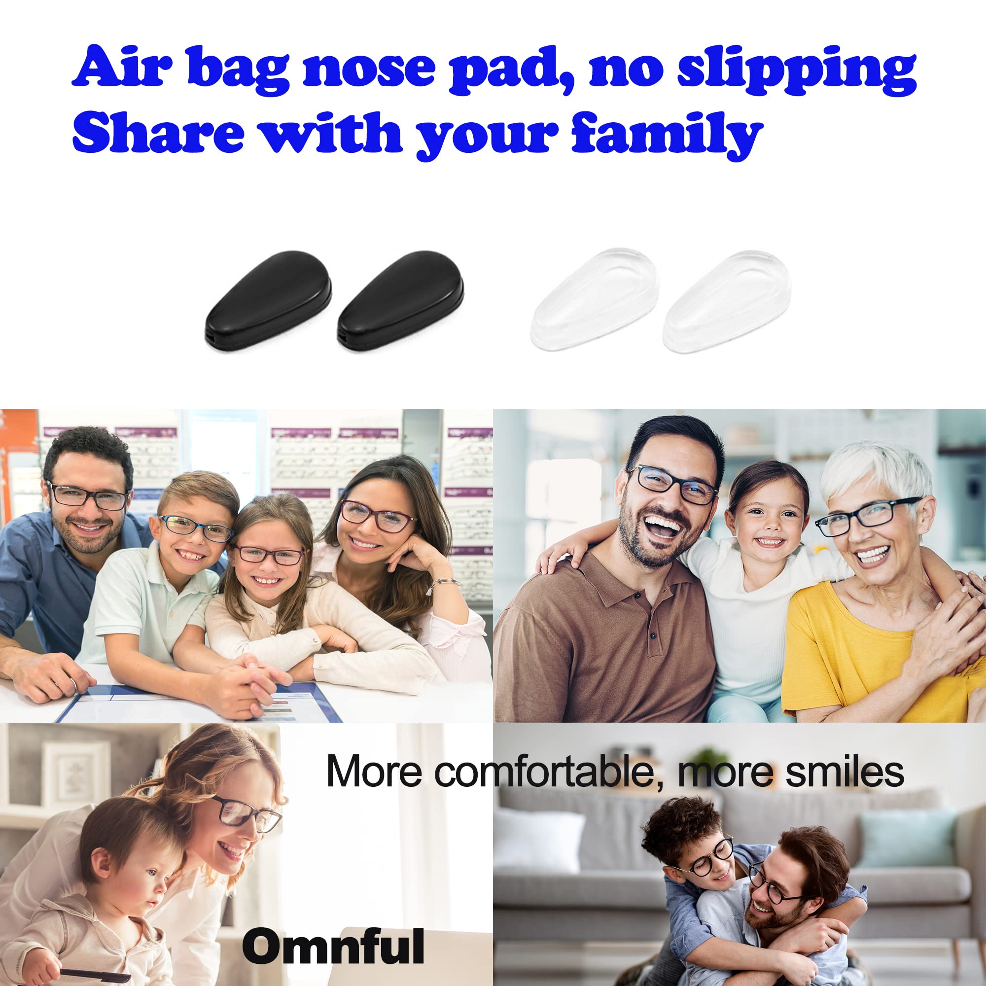 Applying Omnful nose pads to eyewear frame
