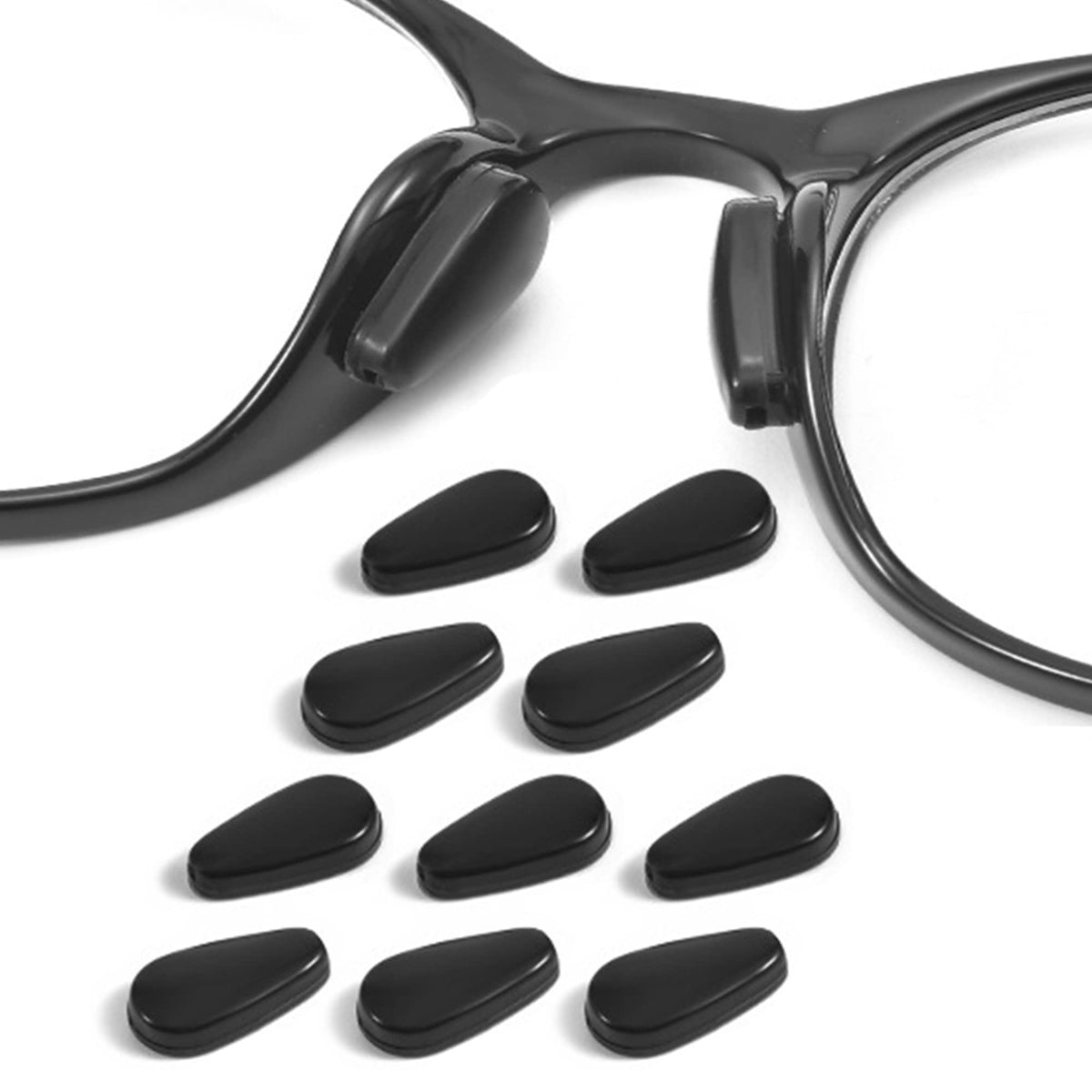 Omnful black 3.2mm adhesive eyeglass nose pads – 5 pairs