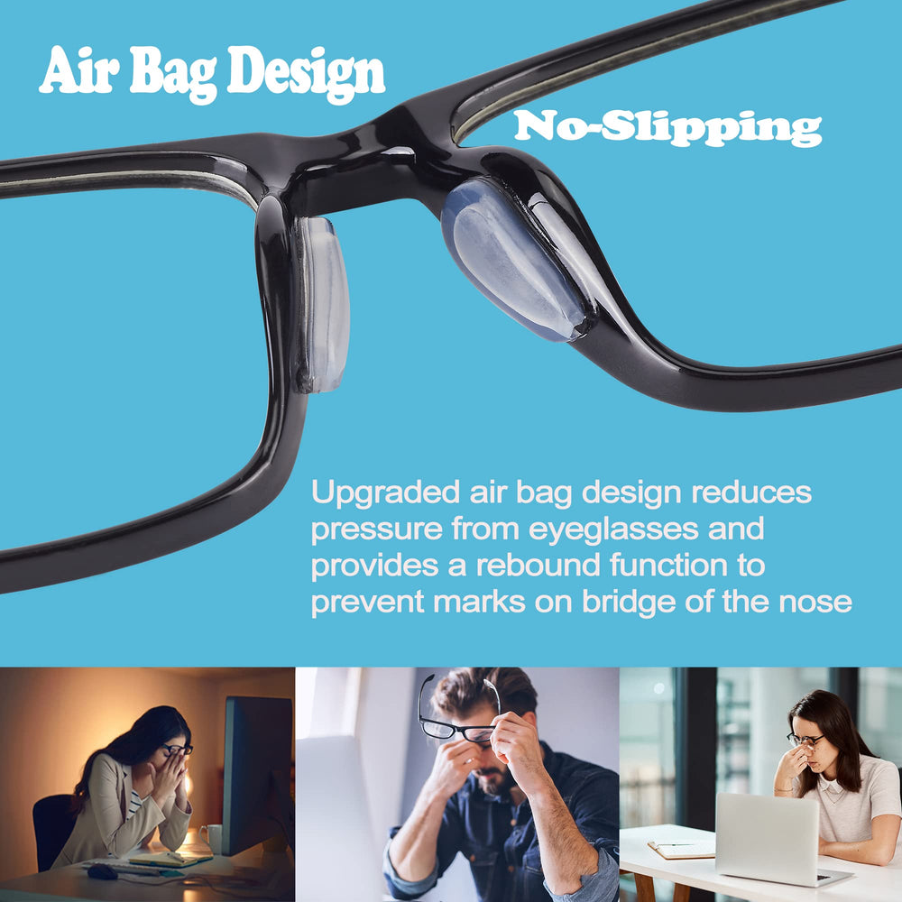 Close-up of anti-slip silicone nose pads for glasses (black)