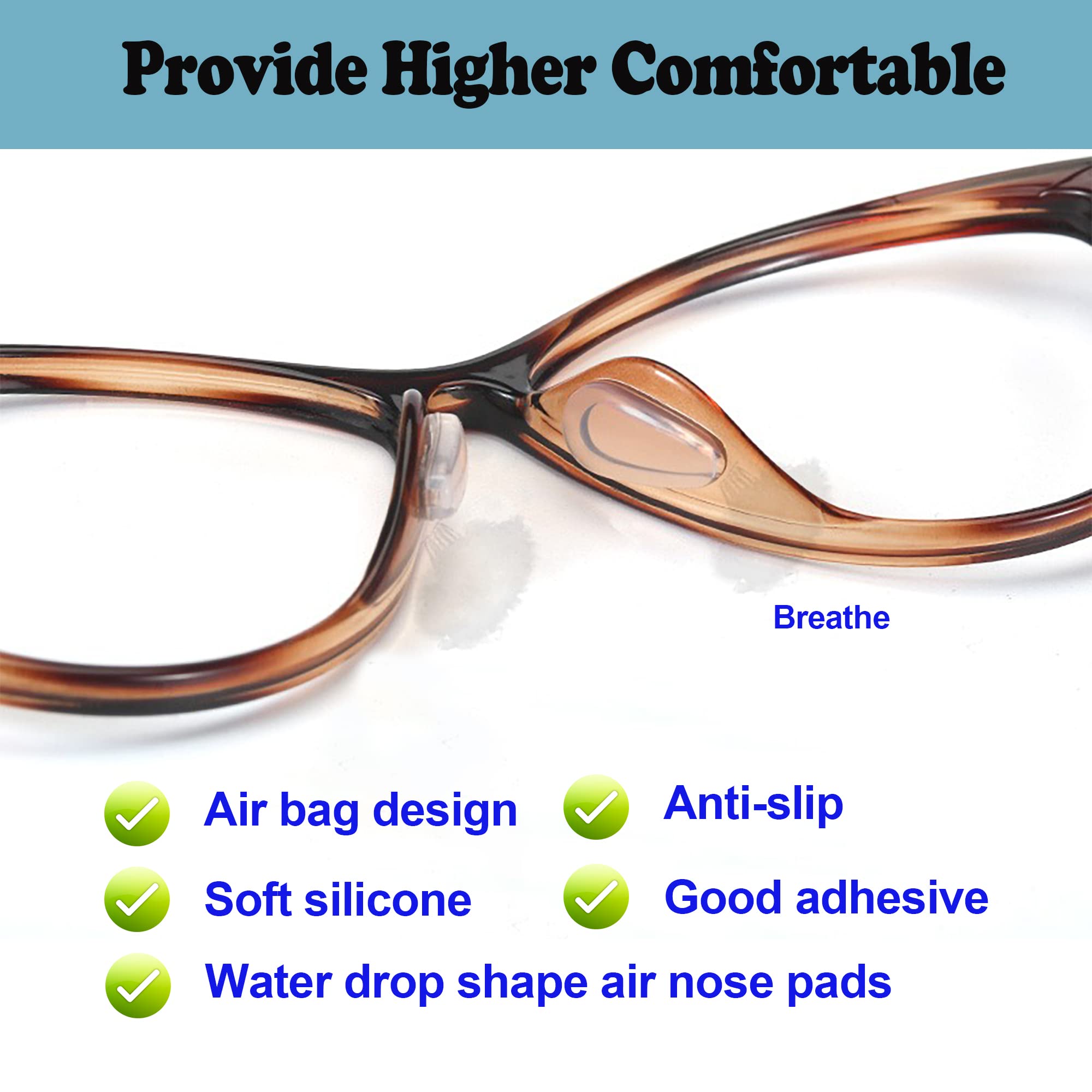 Glasses with new Omnful nose pads attached