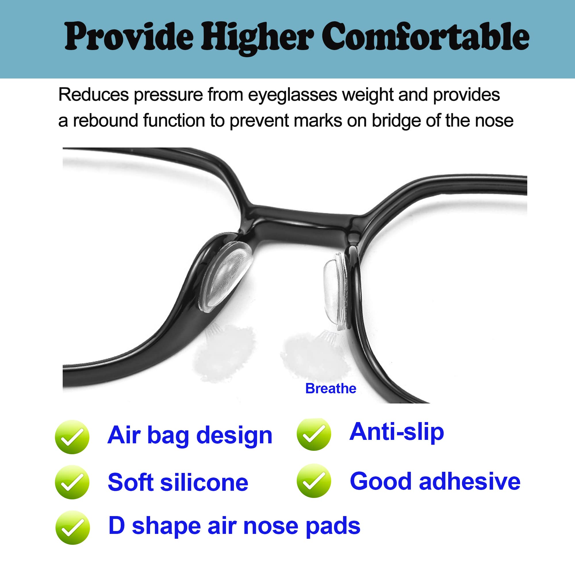 Applying Omnful self-adhesive nose pads to glasses