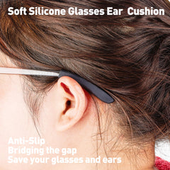Silicone eyeglass temple sleeve fitting various eyeglasses