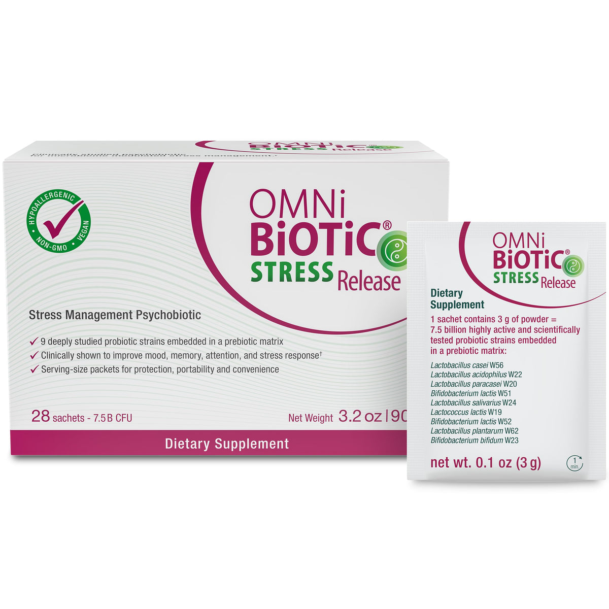 Front view of OMNi BiOTiC Stress Release bottle