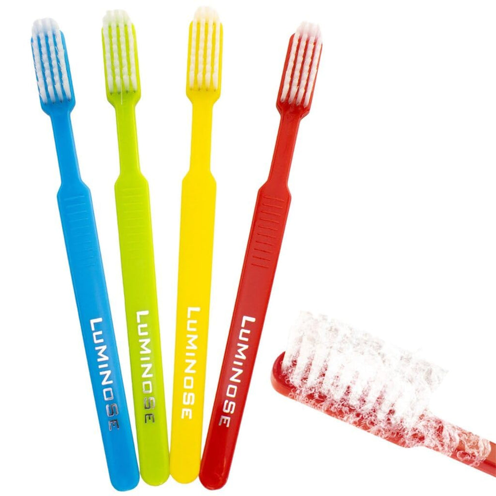 Omnia ONE 100-pack prepasted disposable toothbrushes, front view