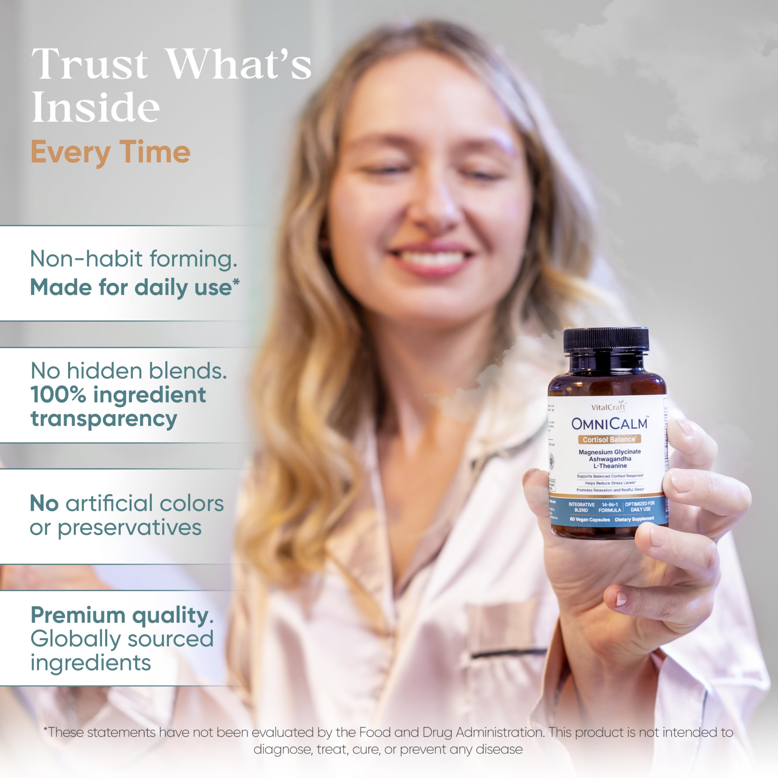 OmniCalm magnesium glycinate and magnesium malate ingredients