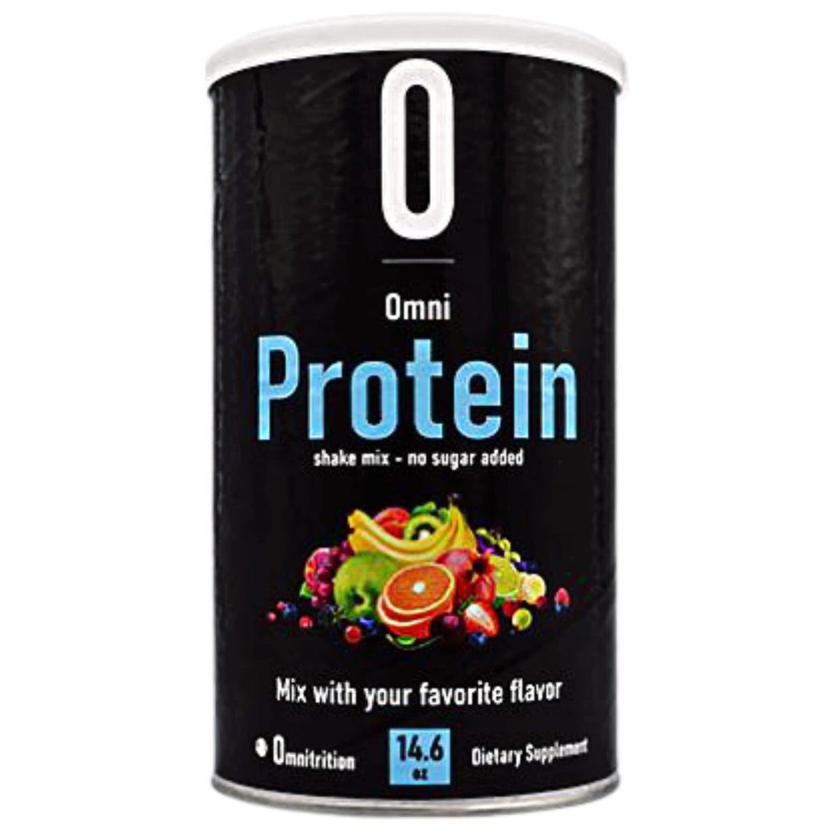 Omnitrition Omni Protein Shake Mix No Sugar Added Unflavored packaging front view