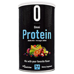 Omnitrition Omni Protein Shake Mix No Sugar Added Unflavored packaging front view