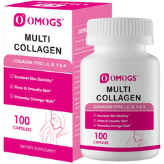 OMOGS Collagen Peptides Capsule bottle showing 100 capsules