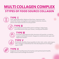 Collagen powder with prebiotics and cranberry extract ingredients