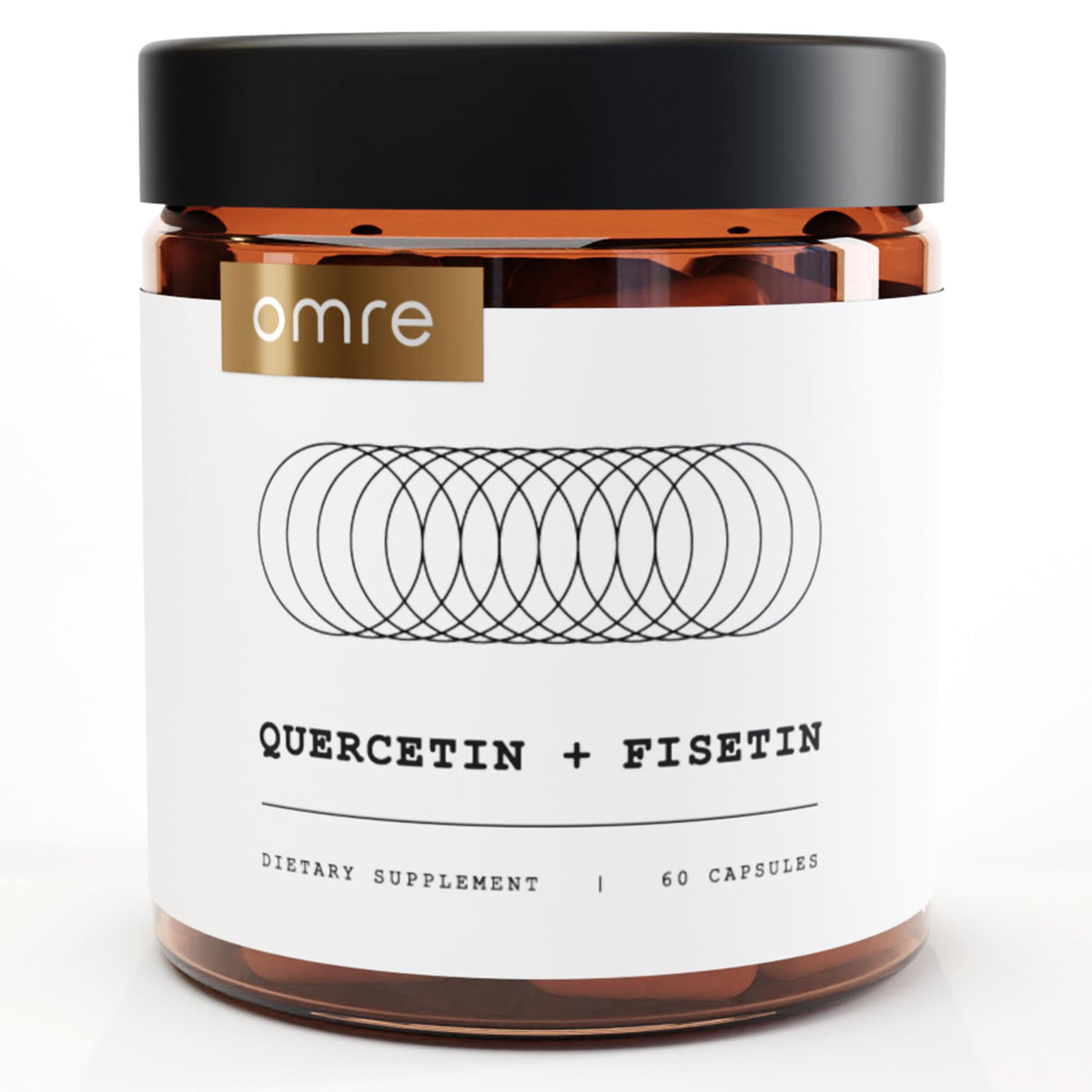 OMRE Quercetin & Fisetin 500mg bottle front view